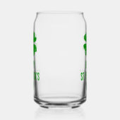 St Patrick's Day bierblikje glas met gelukkige kla (Links)