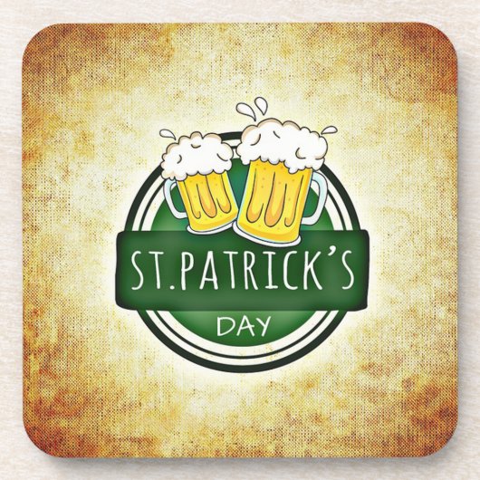St. Patrick's Day Bieren Bier Onderzetter (Voorkant)