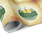 St. Patrick's Day Bieren Cadeaupapier (Rol Hoek)