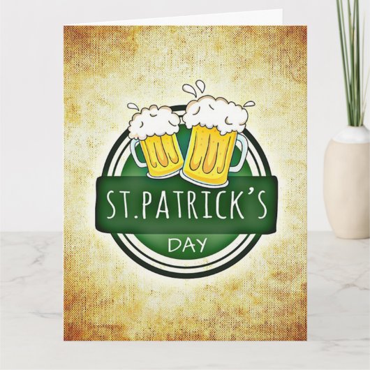 St. Patrick's Day Bieren Kaart (Voorkant)