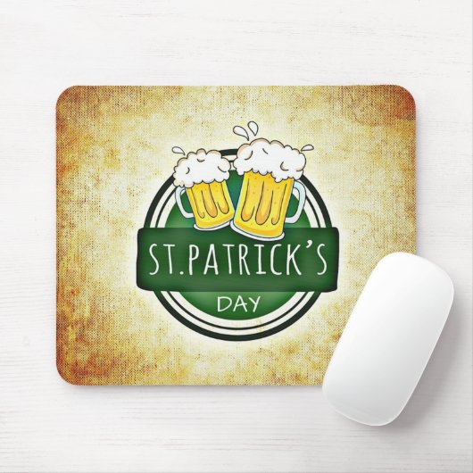 St. Patrick's Day Bieren Muismat (Met muis)