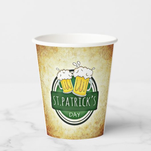 St. Patrick's Day Bieren Papieren Bekers (Voorkant)