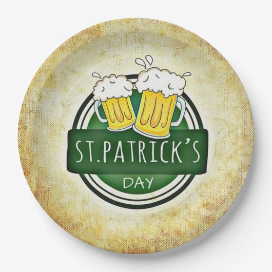 St. Patrick's Day Bieren Papieren Bordje (Voorkant)