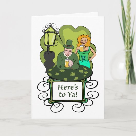 St. Patrick's Day-bieren Proost Gelukkige Tranen Kaart (Voorkant)