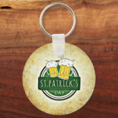 St. Patrick's Day Bieren Sleutelhanger (Voorkant)