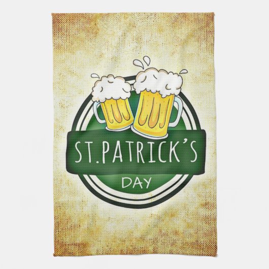 St. Patrick's Day Bieren Theedoek (Verticaal)