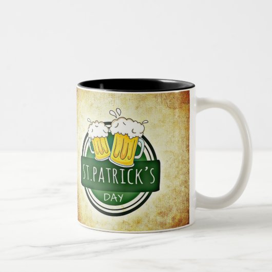 St. Patrick's Day Bieren Tweekleurige Koffiemok (Rechts)
