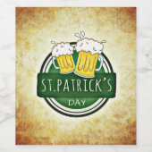 St. Patrick's Day Bieren Wijn Etiket (Enkel label)