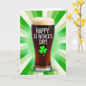 St. Patrick's Day Bierkaart Kaart (Gele Bloem)