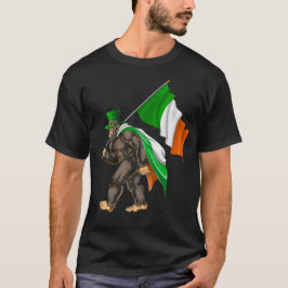 St. Patrick's Day Bigfoot Ierland Vlag T-shirt