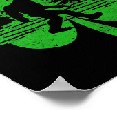 St Patricks Day Bigfoot Ierse Sasquatch Saint Padd Poster (Hoek)