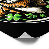 St. Patrick's Day Bigfoot Leprechaun Sasquatch Iri Poster (Hoek)