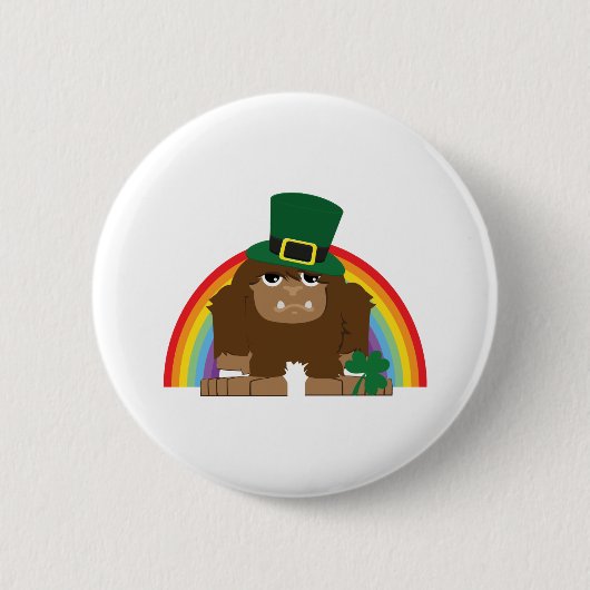 St. Patrick's Day Bigfoot Ronde Button 5,7 Cm (Voorkant)
