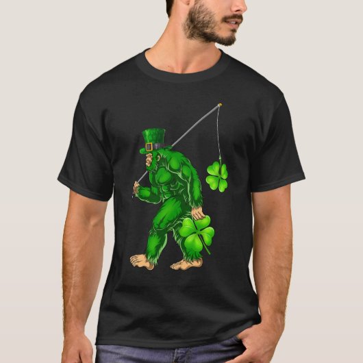 St Patricks Day Bigfoot Sasquatch Iers T-shirt (Voorkant)