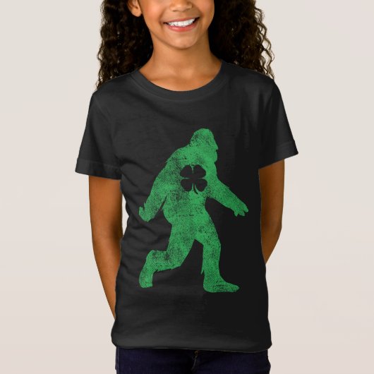 St Patricks Day Bigfoot Sasquatch Saint Paddys Iri T-shirt (Voorkant)