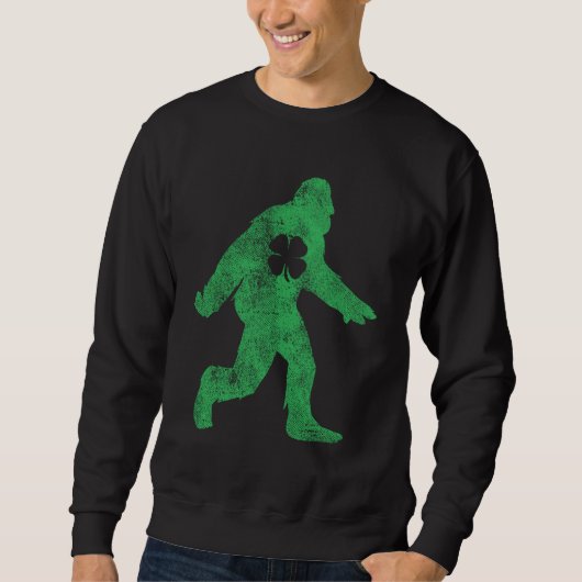 St Patricks Day Bigfoot Sasquatch Saint Paddys Iri Trui (Voorkant)