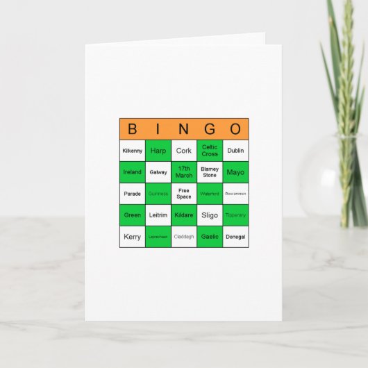 St Patrick's Day Bingo Kaart (Voorkant)