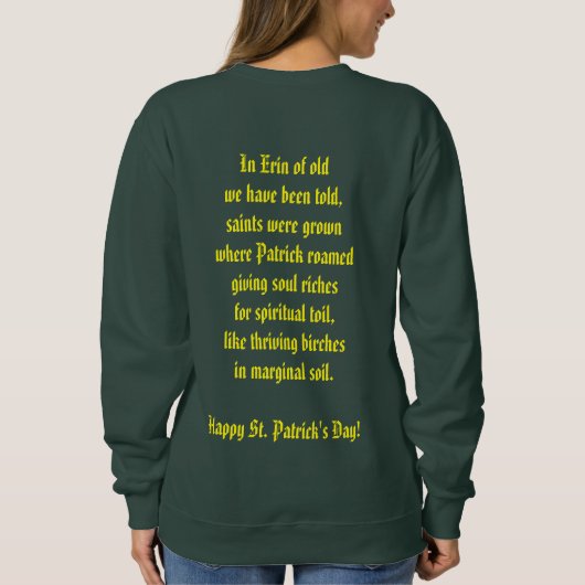 St. Patrick's Day Birch tree Sweatshirt (Achterkant)