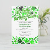 St. Patrick's Day Birthday Bash Waterverf Kaart (Staand voorkant)