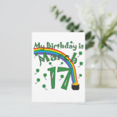 St. Patrick's Day Birthday Briefkaart (Staand voorkant)