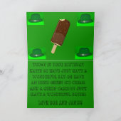 ST Patrick's Day  Birthday Cake Card Kaart (Binnen)