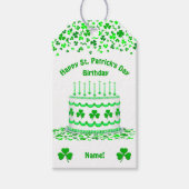 St Patrick's Day Birthday Cake Custom Candles Cadeaulabel (Voorkant)