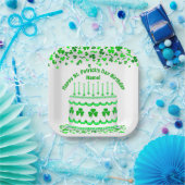 St Patrick's Day Birthday Cake Custom Candles Papieren Bordje (Feest)