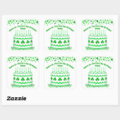 St Patrick's Day Birthday Cake Custom Candles Vierkante Sticker (Vel)