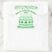 St Patrick's Day Birthday Cake Custom Candles Vierkante Sticker (Tas)