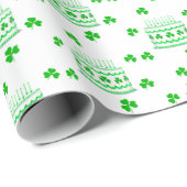 St. Patrick's Day Birthday Cake Pattern Cadeaupapier (Rol Hoek)