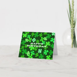 St. Patrick's Day Birthday Feestdagen Kaart