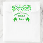 St Patrick's Day Birthday Green Shamrocks Confetti Vierkante Sticker (Tas)