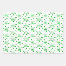 St Patrick's Day Birthday  Inpakpapier Vel