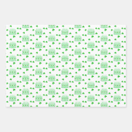 St Patrick's Day Birthday  Inpakpapier Vel