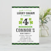 St Patrick's Day Birthday Invitation Kaart (Staand voorkant)