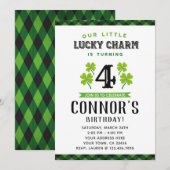 St Patrick's Day Birthday Invitation Kaart (Voorkant / Achterkant)