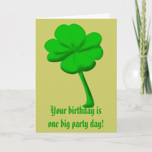 St. Patrick's Day Birthday Kaart