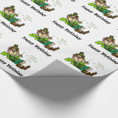 St. Patrick's Day Birthday Leprechaun Gift Wrap Cadeaupapier (Hoek)