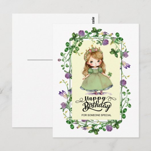 St. Patrick's Day Birthday Little Irish Princess Briefkaart (Voorkant / Achterkant)