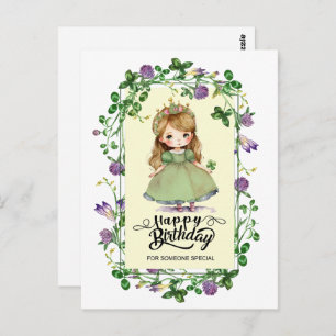St. Patrick's Day Birthday Little Irish Princess Briefkaart