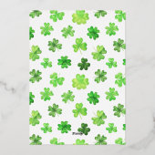 St. Patrick's Day Birthday Party Invitation Folie Uitnodiging (Achterkant)