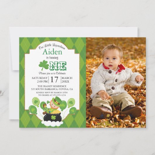 St. Patrick's Day Birthday Party Invitation Kaart (Voorkant)
