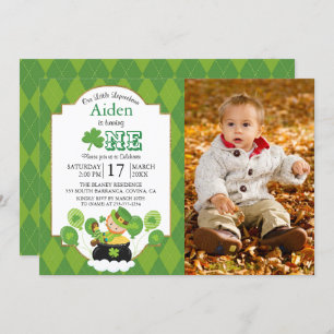 St. Patrick's Day Birthday Party Invitation Kaart