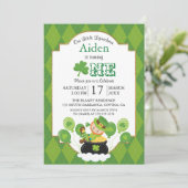 St. Patrick's Day Birthday Party Invitation Kaart (Staand voorkant)