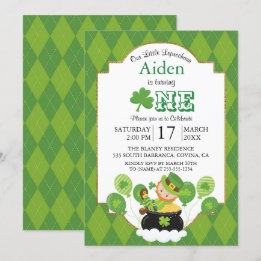 St. Patrick's Day Birthday Party Invitation Kaart