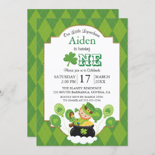 St. Patrick's Day Birthday Party Invitation Kaart