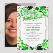 St. Patrick's Day Birthday Party Invitation Kaart (Voorkant / Achterkant)