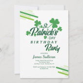 St. Patrick's Day Birthday Party Invitation Kaart (Voorkant)