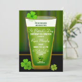 St. Patricks Day Birthday Party Invitations Kaart (Staand voorkant)