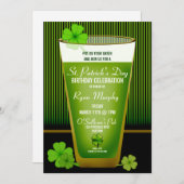 St. Patricks Day Birthday Party Invitations Kaart (Voorkant / Achterkant)